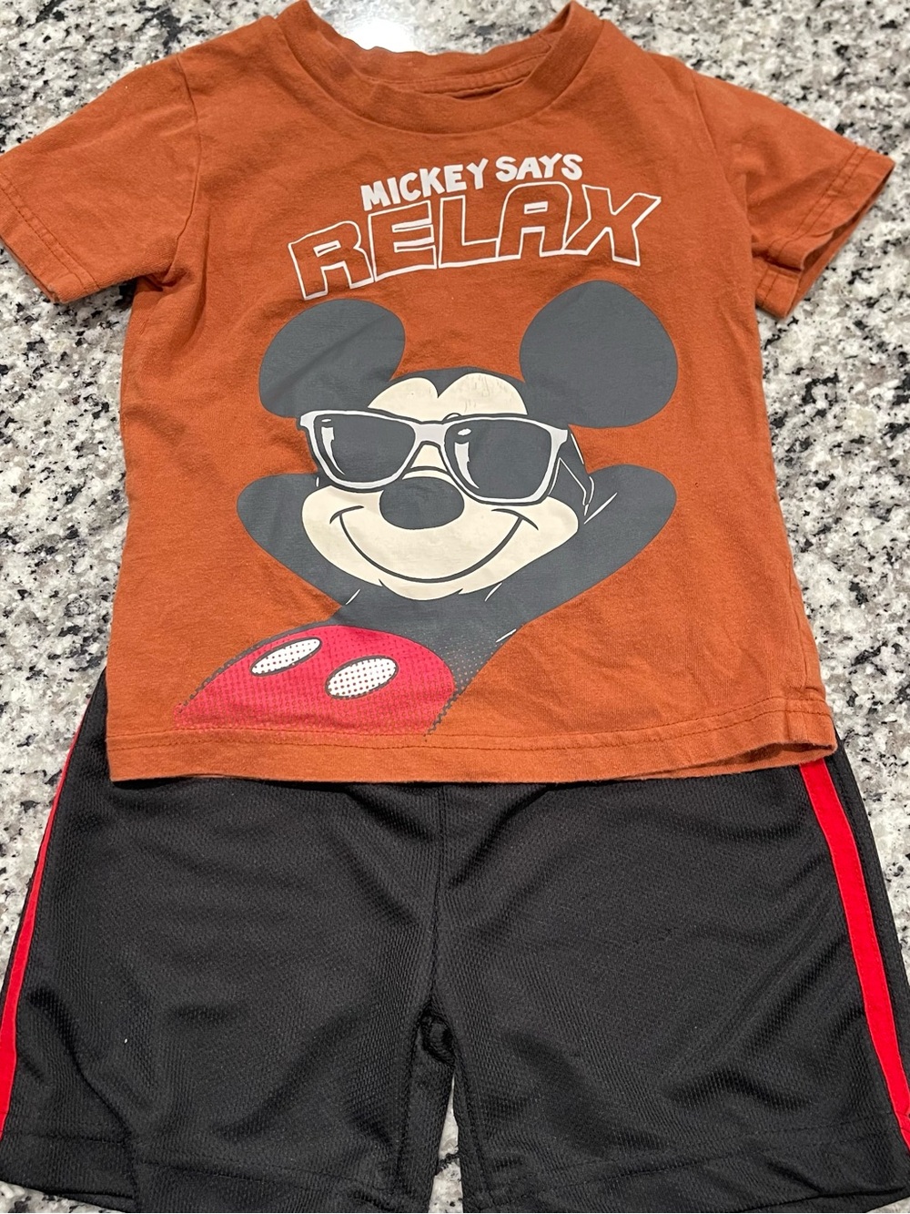 Disney Mickey Says Relax Orange Kids Set | Boys | Size 2T